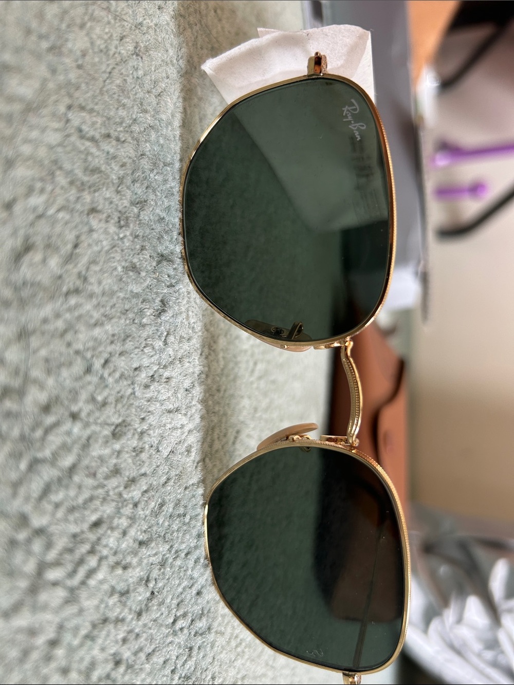 Ray-Ban 3548N | NEVER worn original package ✨❤️ golden frame + green lens - Picture 3 of 9